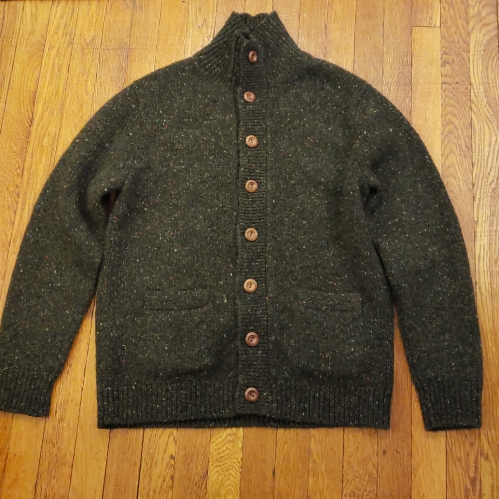 J. Crew Donegal Wool mockneck cardigan